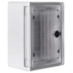 Корпус удароміцний з АБС-пластика e.plbox.250.330.130.tr, 250х330х130мм, IP65 з прозорими дверцятами