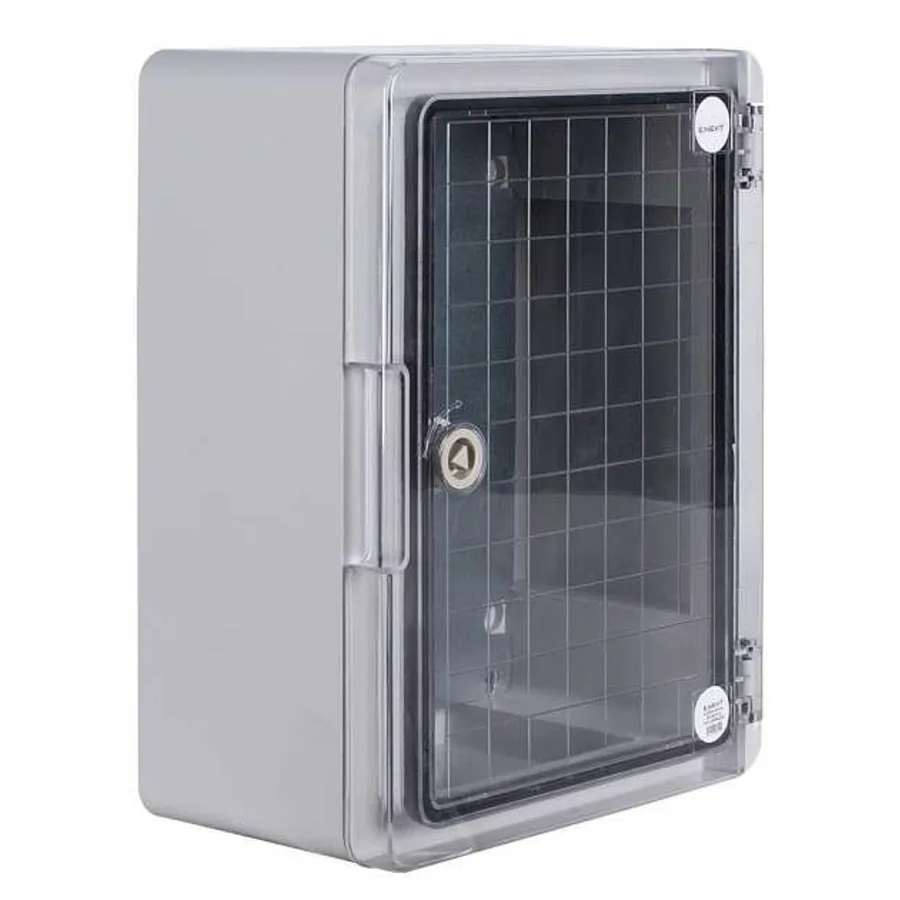 Корпус з ABS-пластику e.plbox.pro.p.33.25.14.tr з прозорими дверцятами 330x250x140мм ІР65
