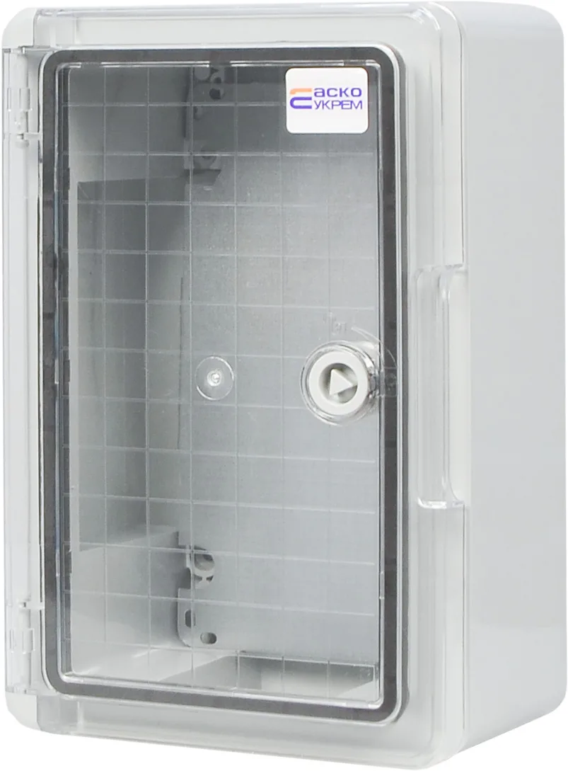 Корпус з АБС-пластику, прозорі дверцята, 20*30*13, ІР65, серії UBox