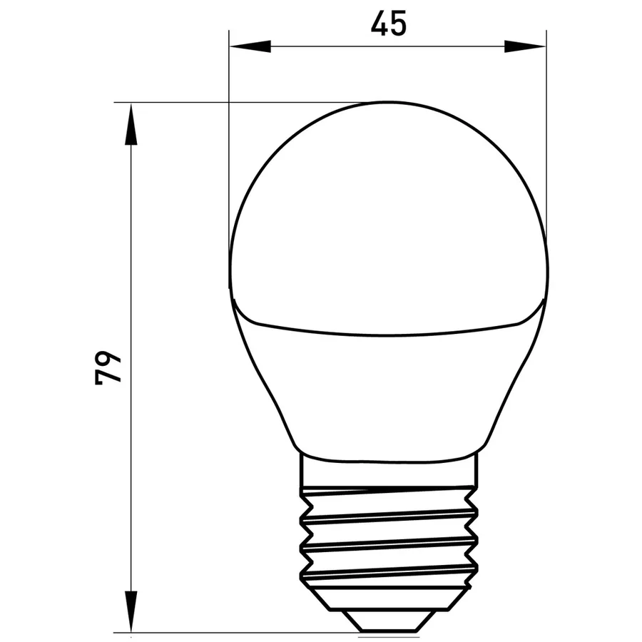 Лампа світлодіодна e.LED.lamp.P45.E27.6.3000, 6Вт, 3000К