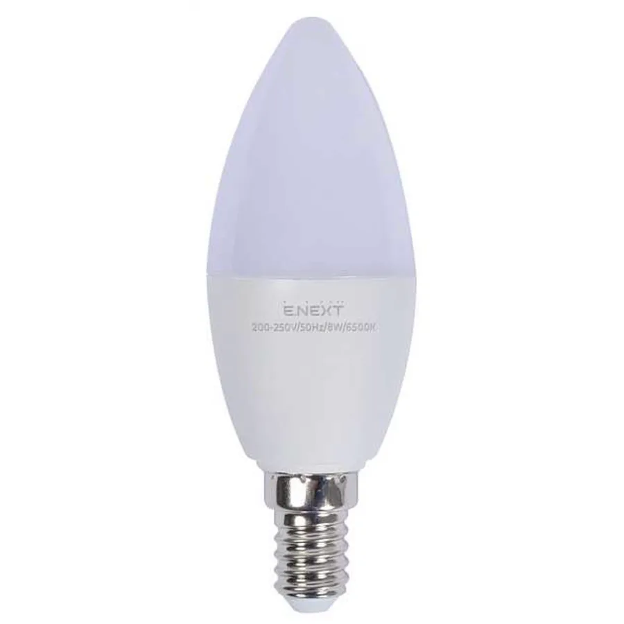 Лампа світлодіодна e.LED.lamp.stand.B35.E14.8.6500, 8Вт, 6500К 110лм/Вт