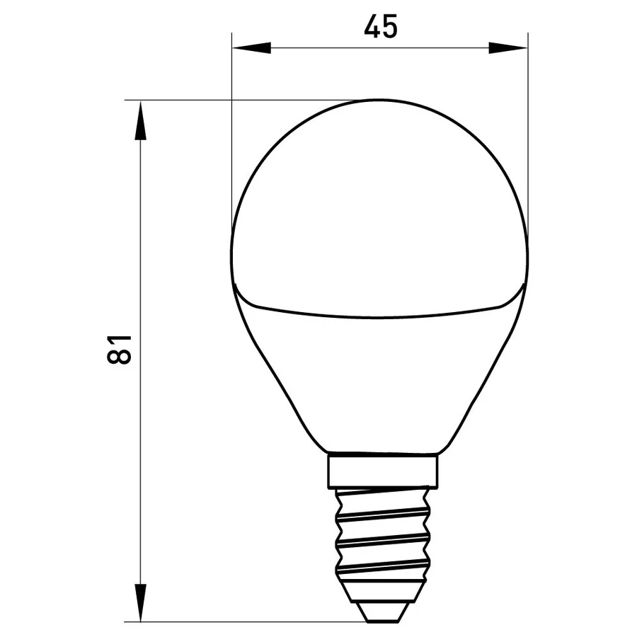 Лампа світлодіодна e.LED.lamp.stand.P45.E14.6.4000, 6Вт, 4000К 110лм/Вт