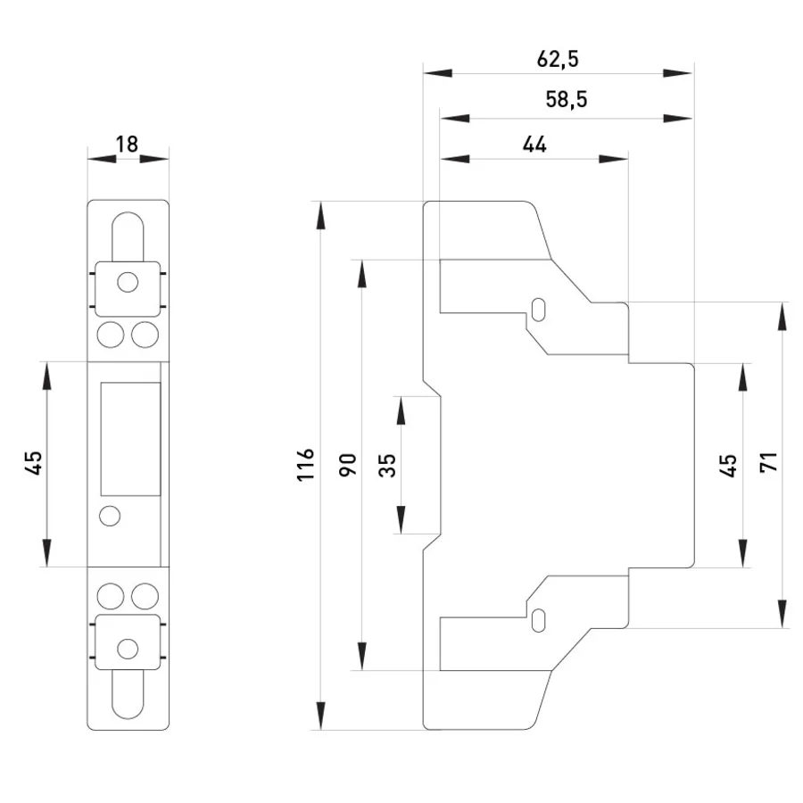 Лічильник однофазний e.control.w04m 5(45)А електронний клас 1.0 (некомер)