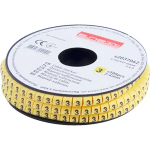 Маркер кабельний e.marker.stand.2.4.3, 2-4 кв.мм, "3", 500 шт
