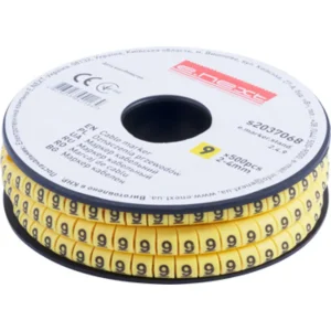 Маркер кабельний e.marker.stand.2.4.9, 2-4 кв.мм, "9", 500 шт