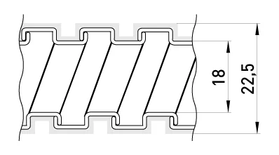 Металорукав e.met.sleeve.stand.proof.slfs.18 оцинкований, ізольований (50м) - габаритні розміри