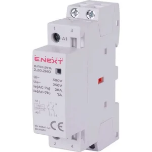 Модульний контактор e.mc.pro.2.20.2NO, 2р, 20А, 2NO, 220В