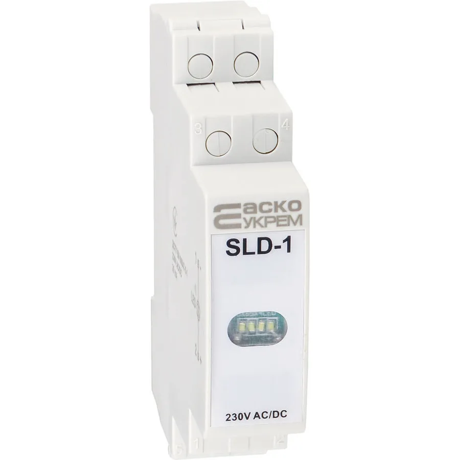Модульний сигнальний індикатор 230V AC/DC SLD-1 білий