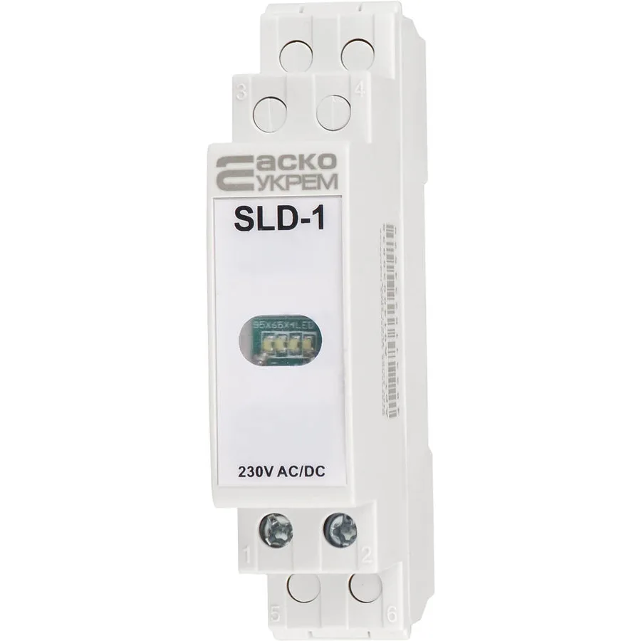 Модульний сигнальний індикатор 230V AC/DC SLD-1 білий