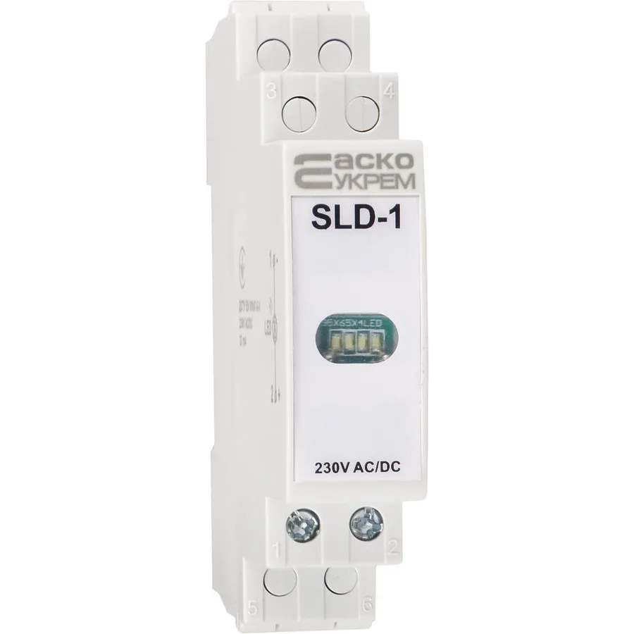 Модульний сигнальний індикатор 230V AC/DC SLD-1 білий