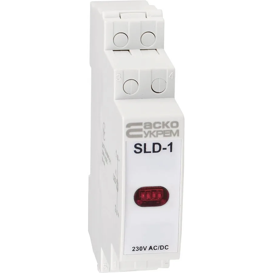 Модульний сигнальний індикатор 230V AC/DC SLD-1 червоний