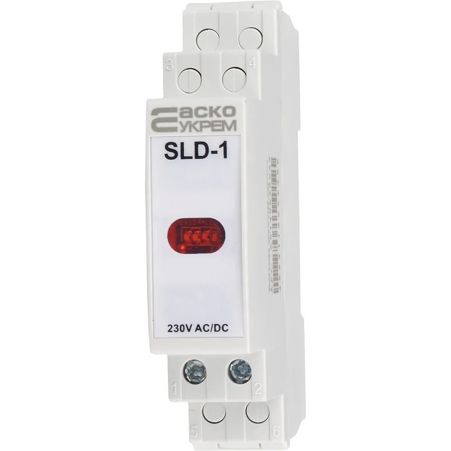 Модульний сигнальний індикатор 230V AC/DC SLD-1 червоний
