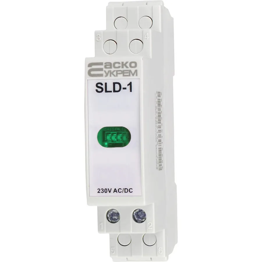 Модульний сигнальний індикатор 230V AC/DC SLD-1 зелений