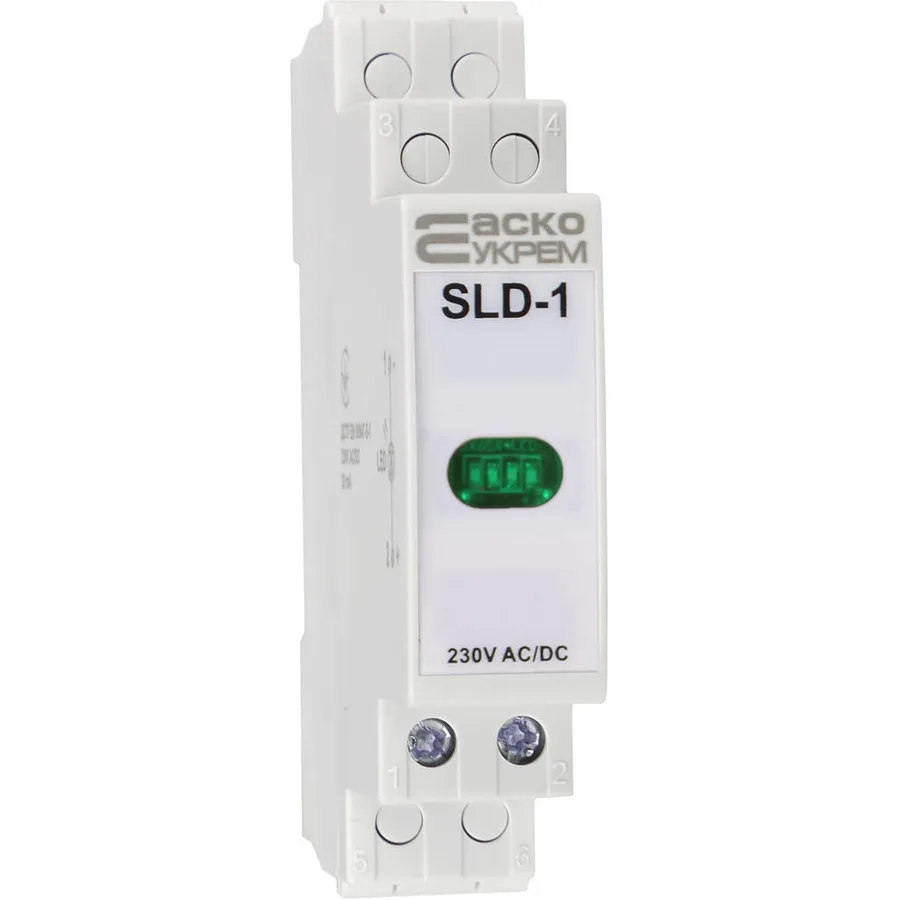 Модульний сигнальний індикатор 230V AC/DC SLD-1 зелений