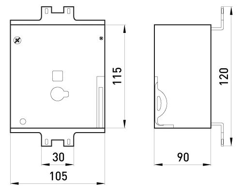 Мотор-редуктор e.industrial.ukm.100.MDX.220, 220В - габаритні розміри