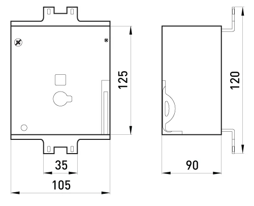 Мотор-редуктор e.industrial.ukm.250.MDX.220, 220В - габаритні розміри