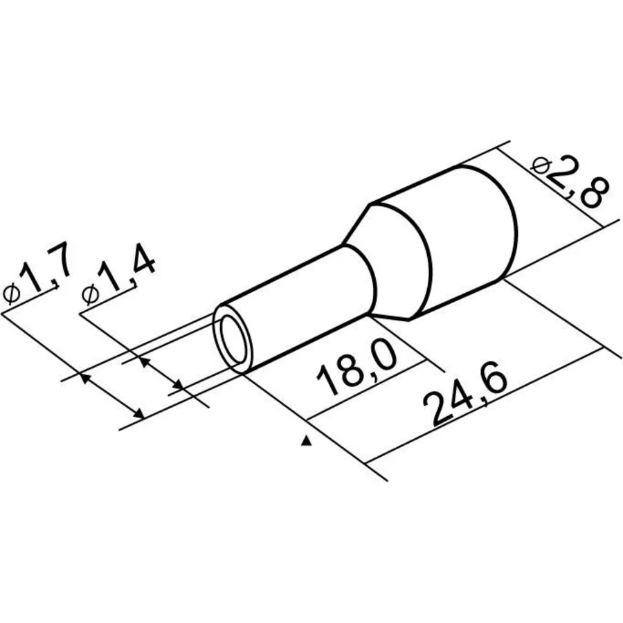 Наконечники трубчасті НТ 1,0-18 червоні (100 шт.)