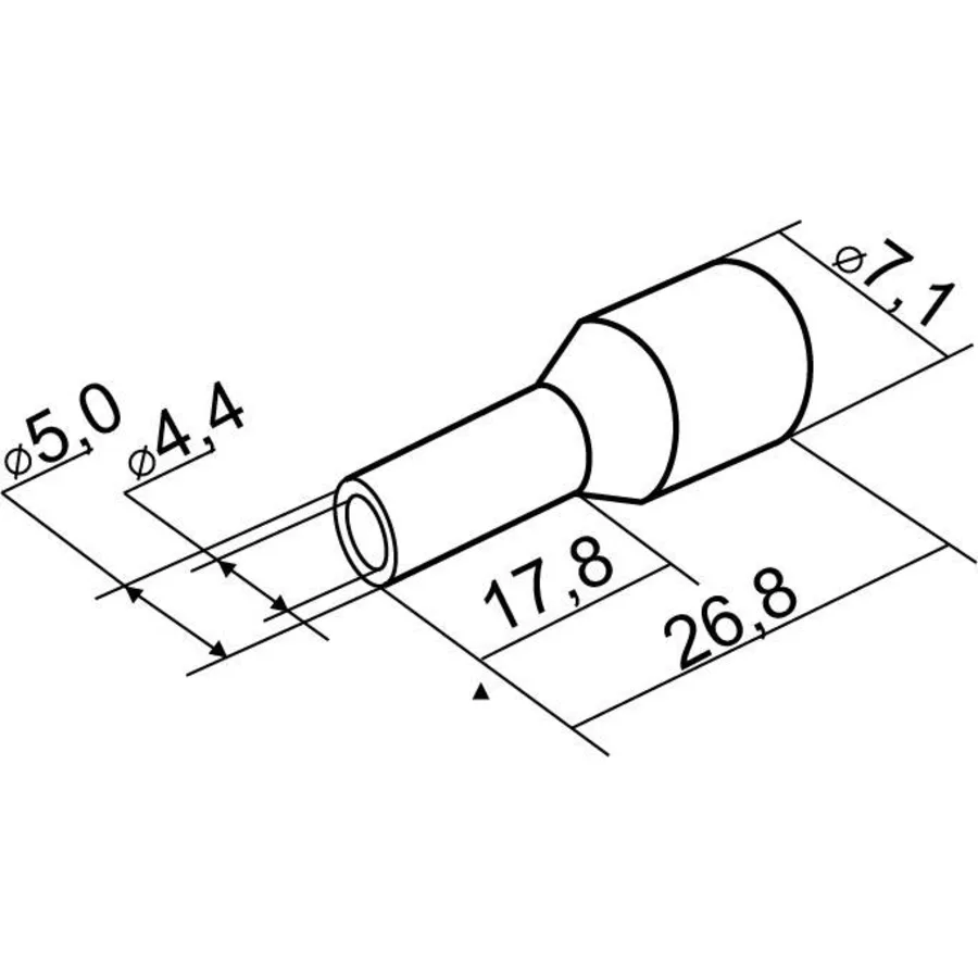 Наконечники трубчасті НТ 10,0-18 коричневі (100шт)