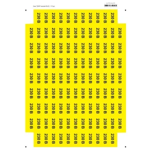 Наліпки "Знак "230 В" жовтий 45х22"