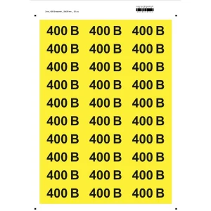 Наліпки "Знак "400 В" жовтий 38х90"