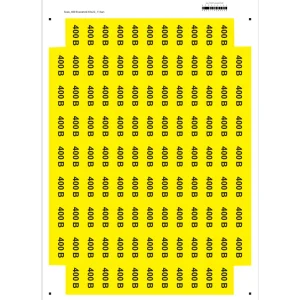 Наліпки "Знак "400 В" жовтий 45х22"