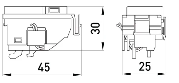 Незалежний розчіплювач e.industrial.ukm.100.FL.220, 220В - габаритні розміри