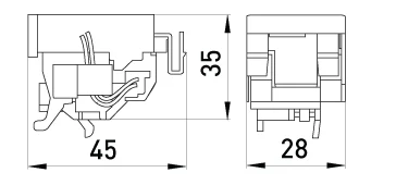 Незалежний розчіплювач e.industrial.ukm.250.FL.220, 220В - габаритні розміри