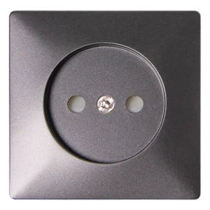 Панель e.lux.12211L.pn.anthracite.shrink для розетки без з/к, "антрацит"  (запаяна в п/е)