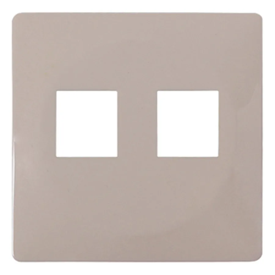 Панель e.lux.16121L.pn.ivory до розетки подвійної під Jack RJ12 чи RJ45, "слонова кістка"