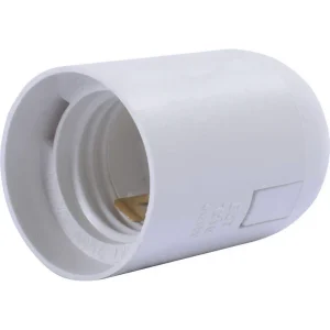 Патрон пластиковий e.lamp socket.E27.pl.white, Е27, білий