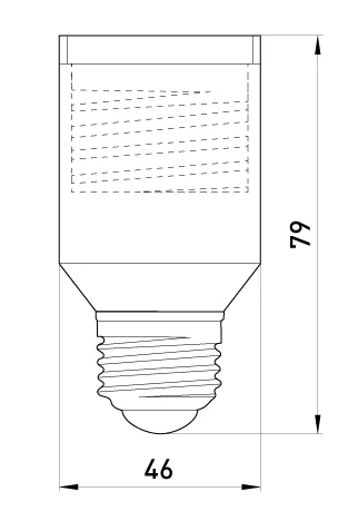 Перехідник e.lamp adapter.Е27/Е40.white, з патрону Е27 на Е40, пластиковий - габаритні розміри