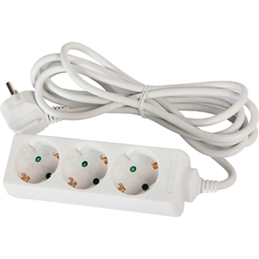 Подовжувач e.es.3.3.z.b 3 гнізда, 3м, з з/к, baby protect