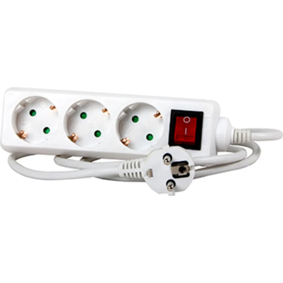 Подовжувач e.es.3.5.z.s.b 3 гнізда, 5м, з з/к, з вимикачем, baby protect