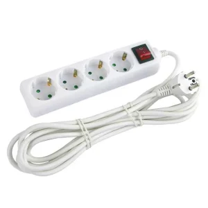 Подовжувач e.es.4.5.z.s.b 4 гнізда, 5м, з з/к, з вимикачем, baby protect