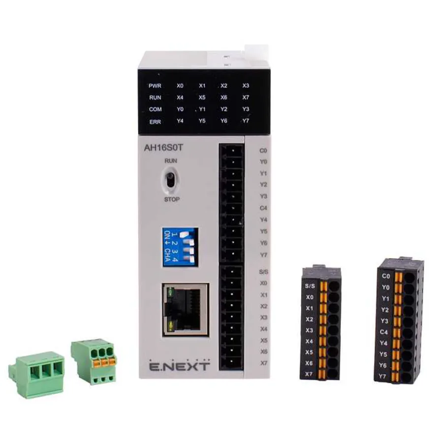 Програмований логічний контролер серії АH 24В 8DI 8DO (NPN) 1 RS485 1 Ethernet