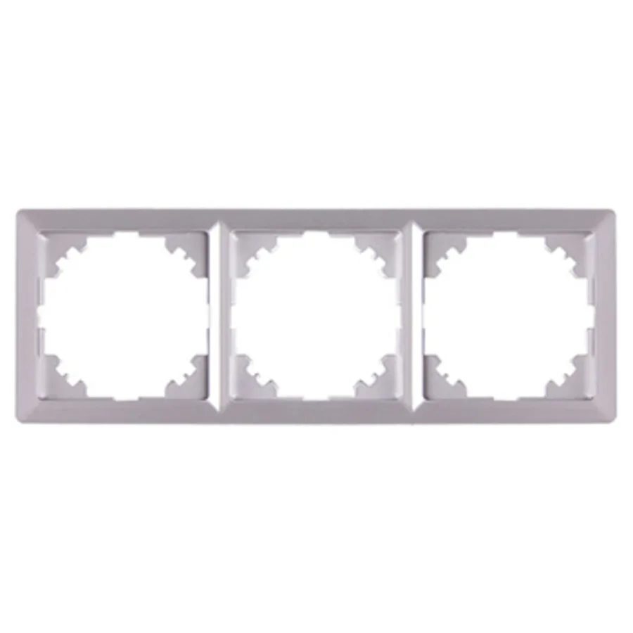 Рамка e.lux.10064L.3.fr.aluminium 3-містна, "алюміній"