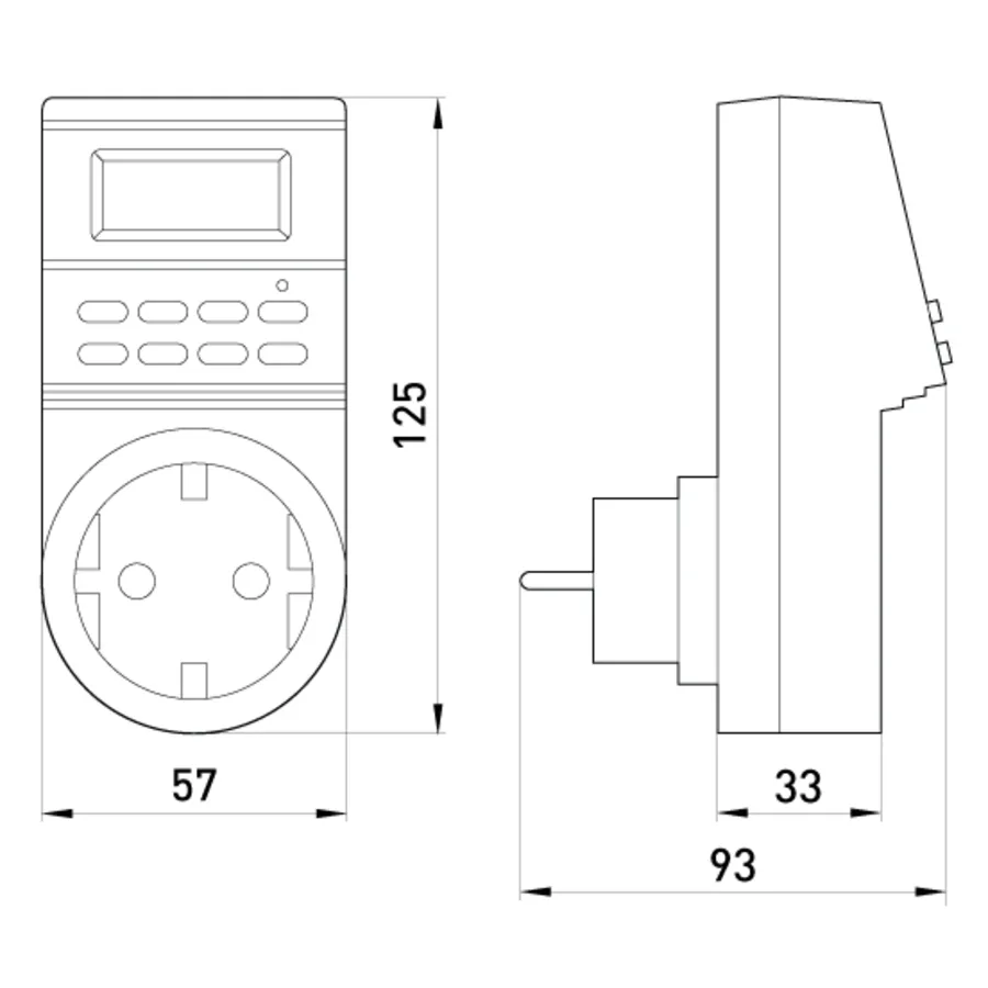 Реле часу електронне розеточне e.control.t14