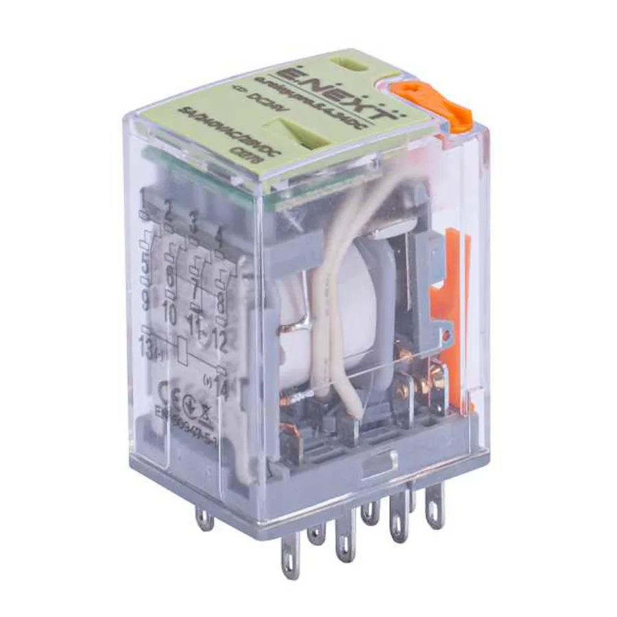 Реле проміжне e.relay.pro.5.4.24DC, 5А, 4 групи контактів, котушка 24В DC