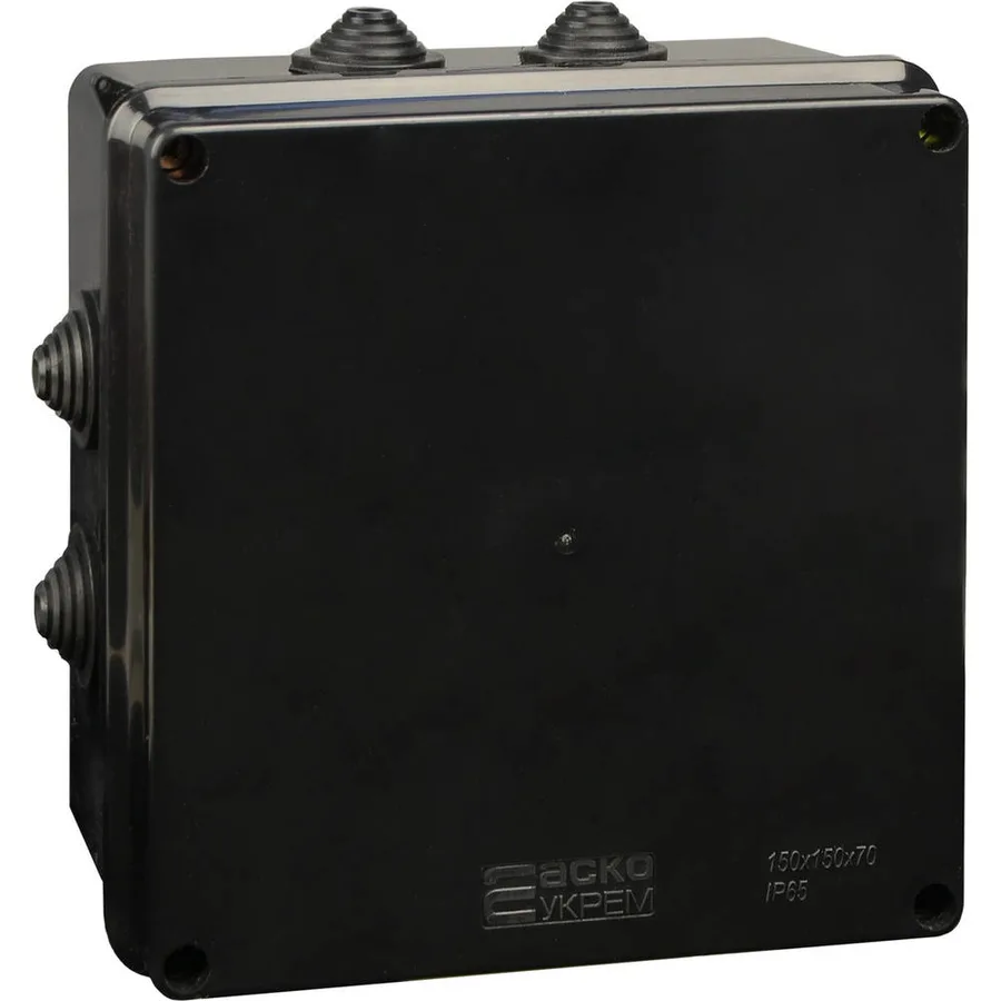 Розподільча коробка серії UAtmo Jet Black 150*150*70 (уп. 9шт)