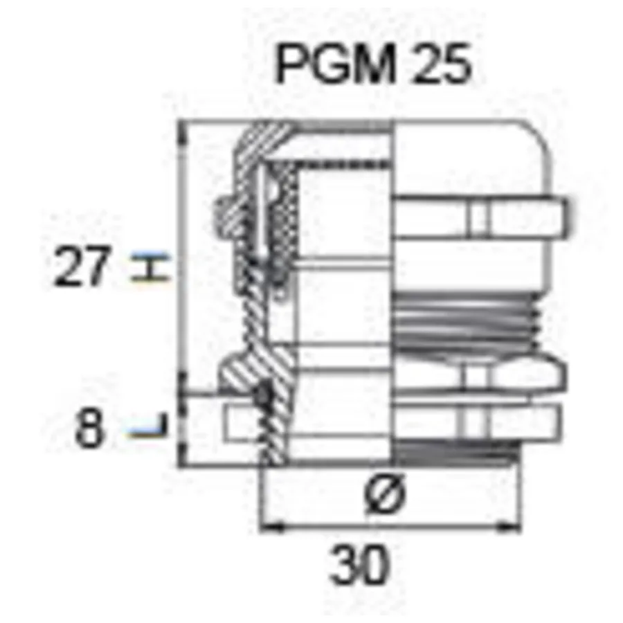Сальник металевий PGM 25