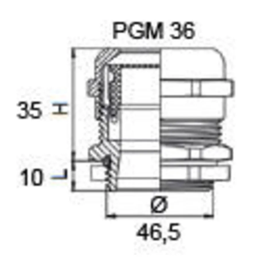 Сальник металевий PGM 36