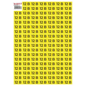 Самоклеюча наліпка "12В"  e.sticker.voltage.12.1 (40х20мм) 102 шт/аркуш