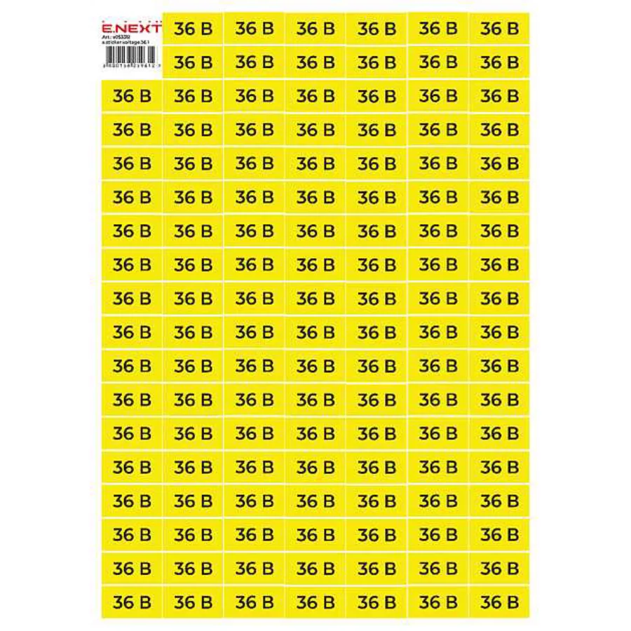 Самоклеюча наліпка "36В" e.sticker.voltage.36.1 (40х20мм) 102 шт/аркуш