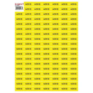 Самоклеюча наліпка "400В"  e.sticker.voltage.400.1 (40х20мм) 102 шт/аркуш
