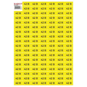 Самоклеюча наліпка "42В"  e.sticker.voltage.42.1 (40х20мм) 102 шт/аркуш