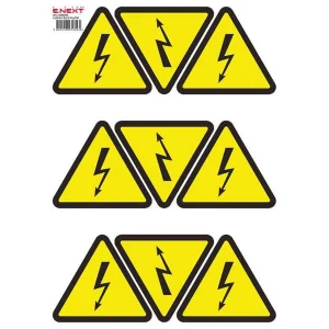 Самоклеюча наліпка "Блискавка" e.sticker.lightning.130 (130х130х130мм) 8 шт/аркуш