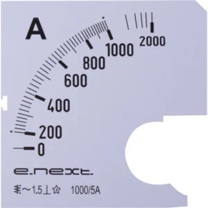 Шкала до амперметра щитового e.meter72.a1000.scale АС 1000А 72х72мм
