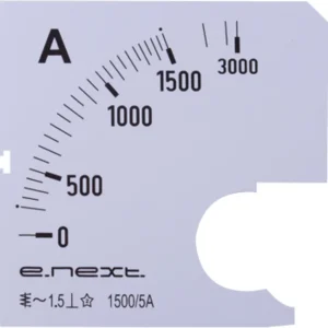 Шкала до амперметра щитового e.meter72.a1500.scale АС 1500А 72х72мм