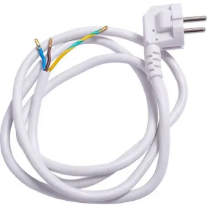 Шнур з вилкою e.wire.plug.white.1,5, 3х1,5, 1,2м, білий