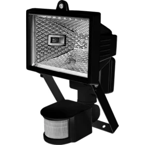 Світильник e.halogen.move.500.black 500Вт, чорний прожектор з датчиком руху